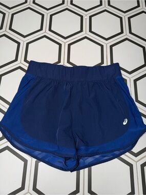 ASICS Navy and Royal Blue Women's Athletic Shorts